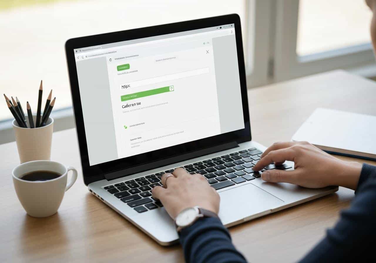Vérification URL sécurisée sur ordinateur avant achat en ligne