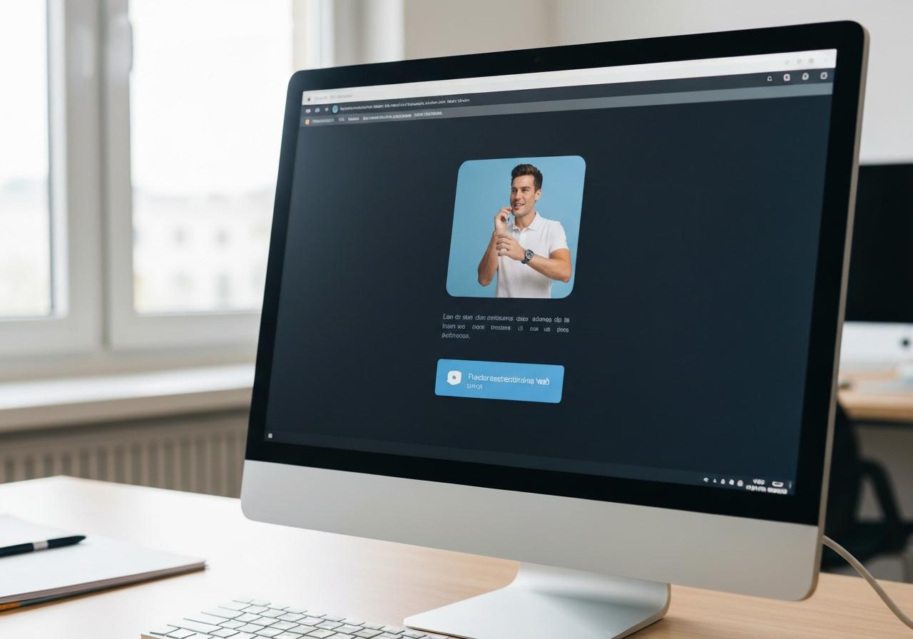 Bureau Windows avec icône raccourci site internet